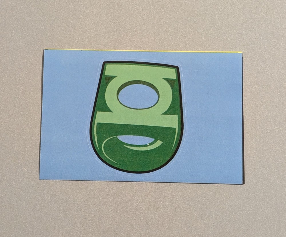 Green Lantern Logo Vending Sticker - DC Series 3 - Comic Superhero Corps Symbol