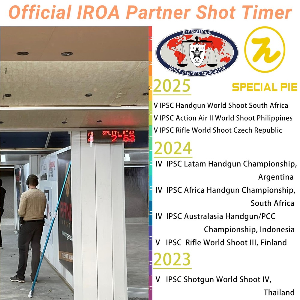 Shooting Timer, Shot Timer for Shooting, Battery Life, Adjustable Sensitivty and