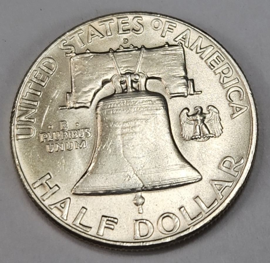 1961 D Franklin Half Dollar - Silver - AU - Almost Uncirculated