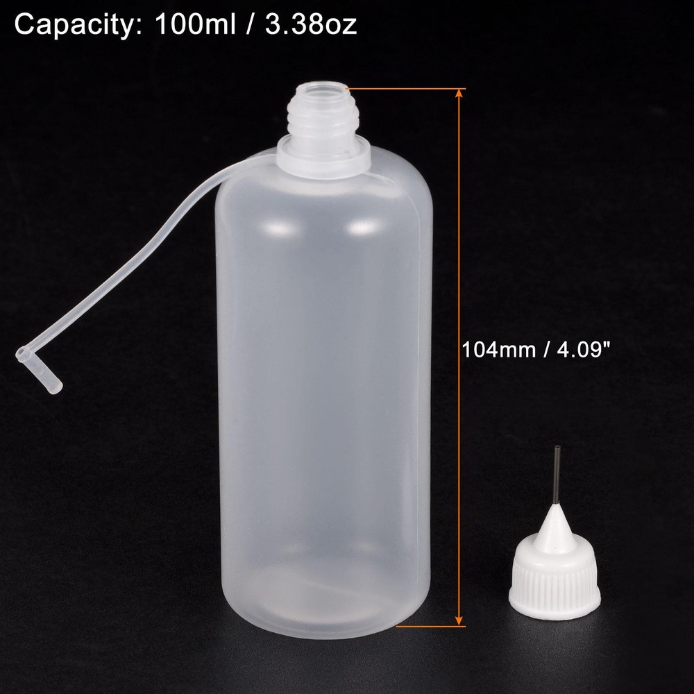 10Pcs Needle Tip Bottle Precision Plastic Applicator with White Cap 100ml