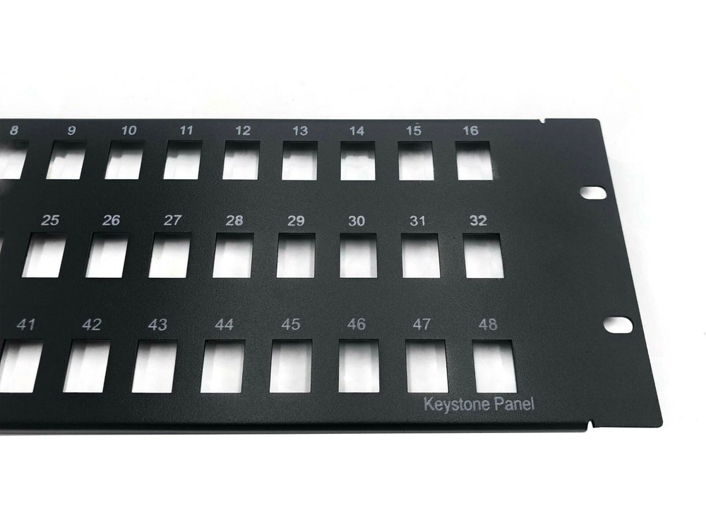 CNAweb 48 Port Unloaded Keystone Rack Mount Network Patch Panel 3U