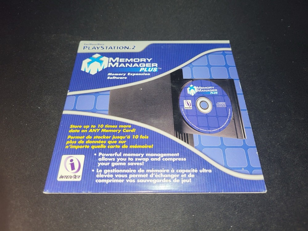 Interact Memory Manager Plus Sony Playstation 2 PS2 Disc & Sleeve Mint