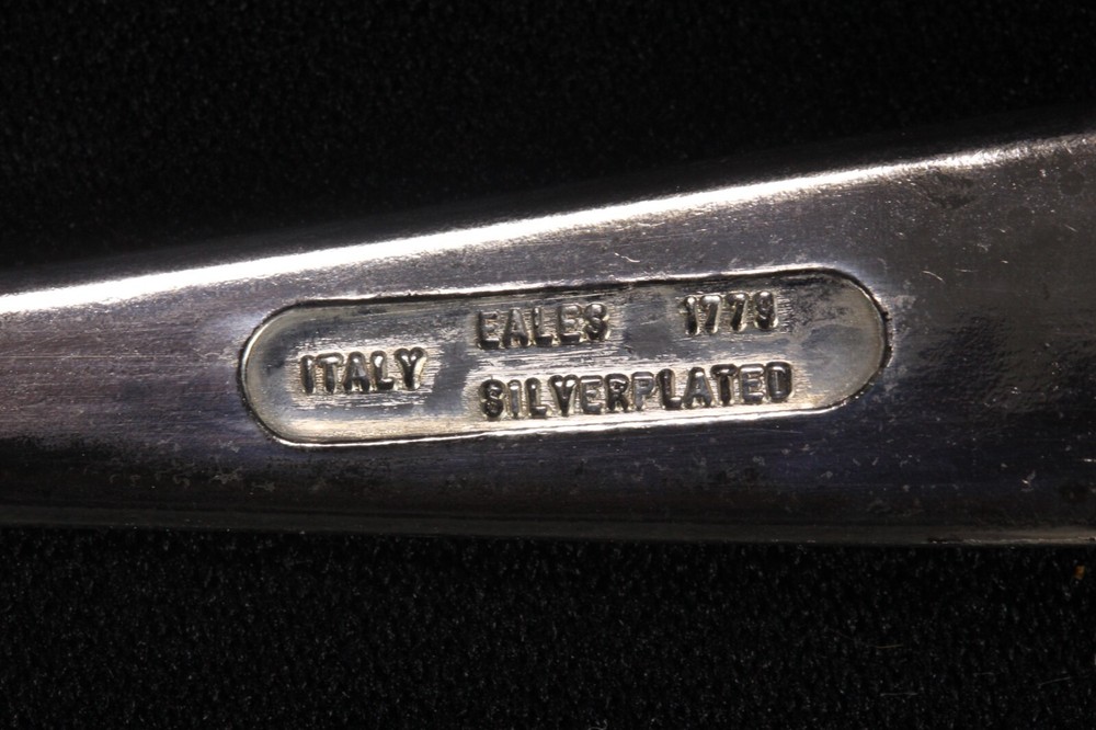 6 Rounded Soup Spoons Eales 1779 Made In Italy Silverplated Flatware