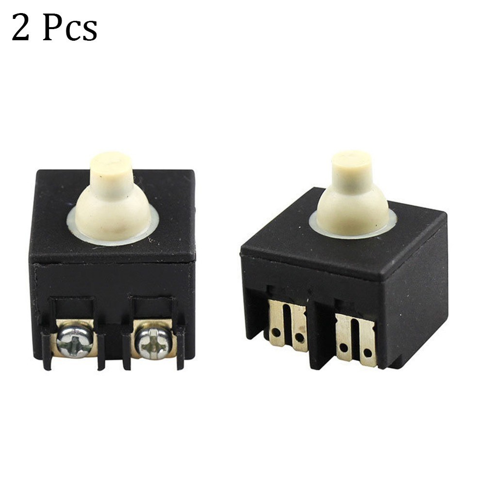 Switch Angle Grinder Parts Plastic & Metal Push Button 250 (V) 2pcs 6 (A)