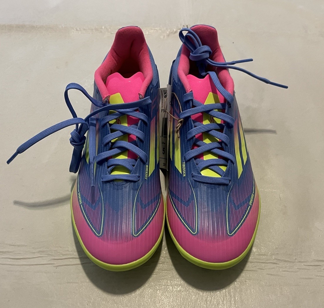 adidas F50 LEAGUE TURF BLUE FUSION LUCID LEMON LUCID PINK SIZE 5 MEN IE1230 NEW