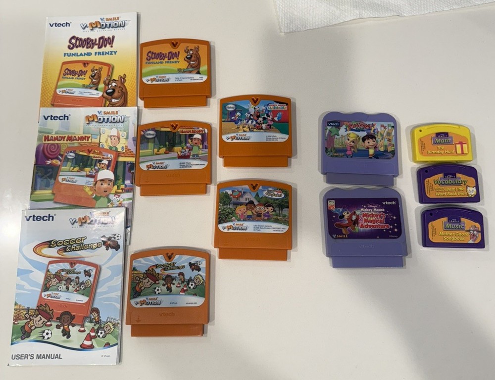 VTech Game Lot Smile Motion Mickey Alphabet Little Einstein Soccer