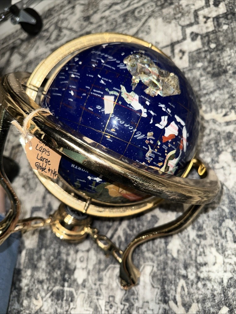 Blue Lapis Table Globe