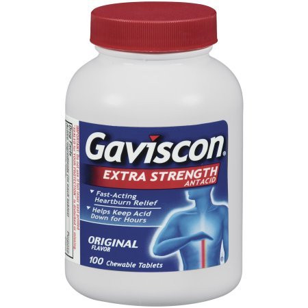 Gaviscon Antacids Chewable Tablets Original Flavor Extra Strength 400 Count