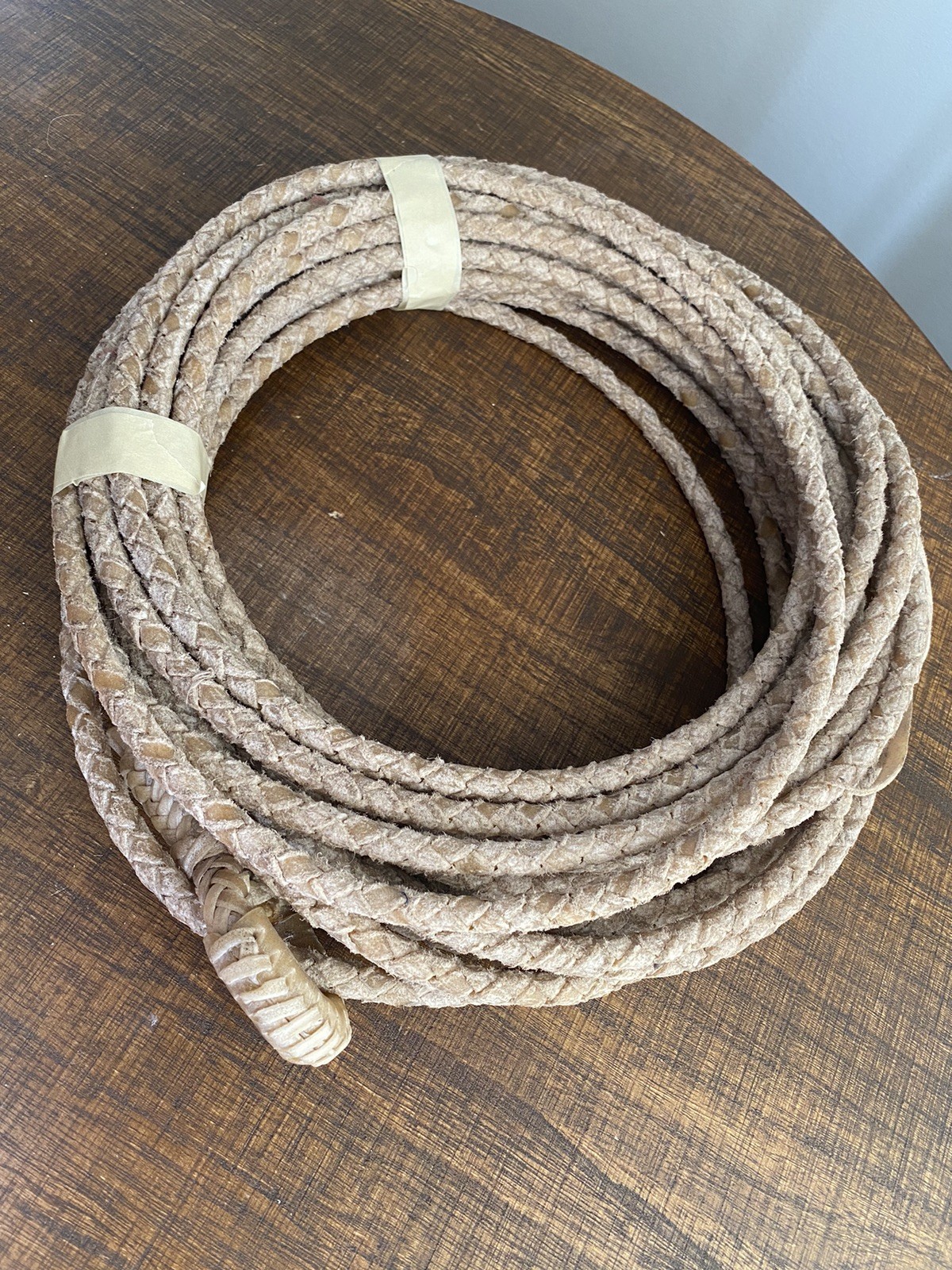 Western Handmade 4 strand Rawhide Reata (78 Ft Long 3/8 Diameter)