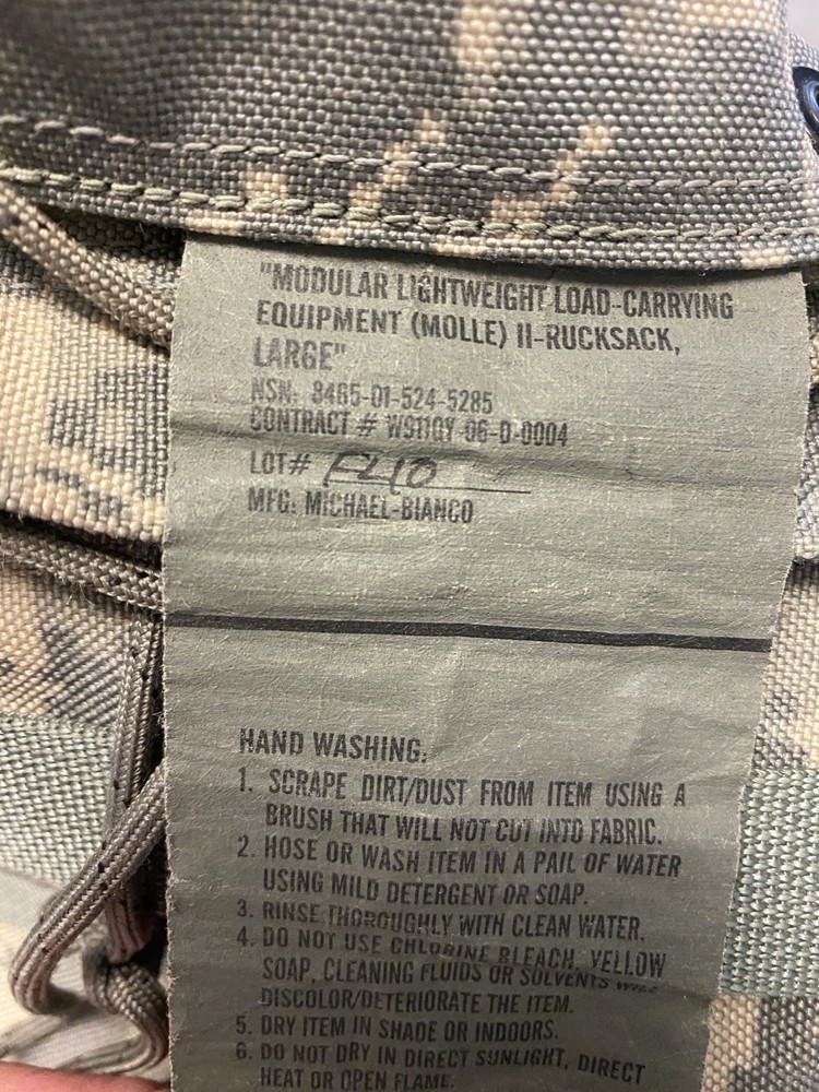 Molle II Modular Lightweight Load-Carrying Equipment Large Rucksack Backpack