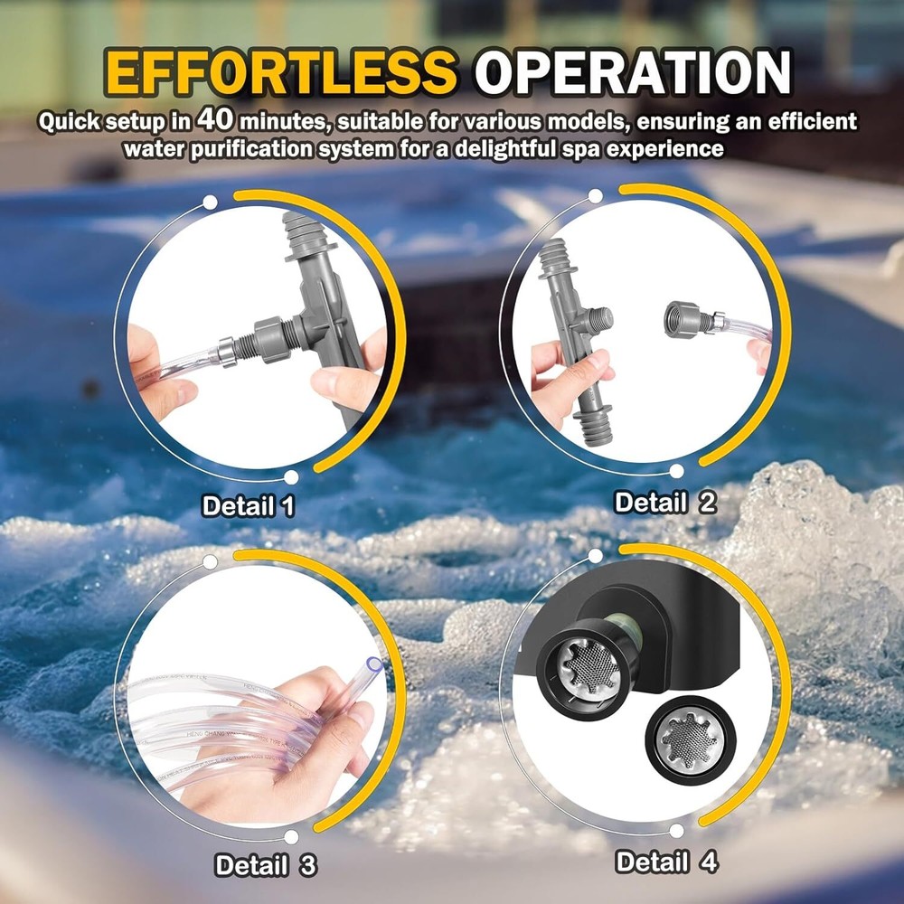 72602 Hot Tub Spa Ozone Generator /Ozonator System Complete Unit for Hot Spring