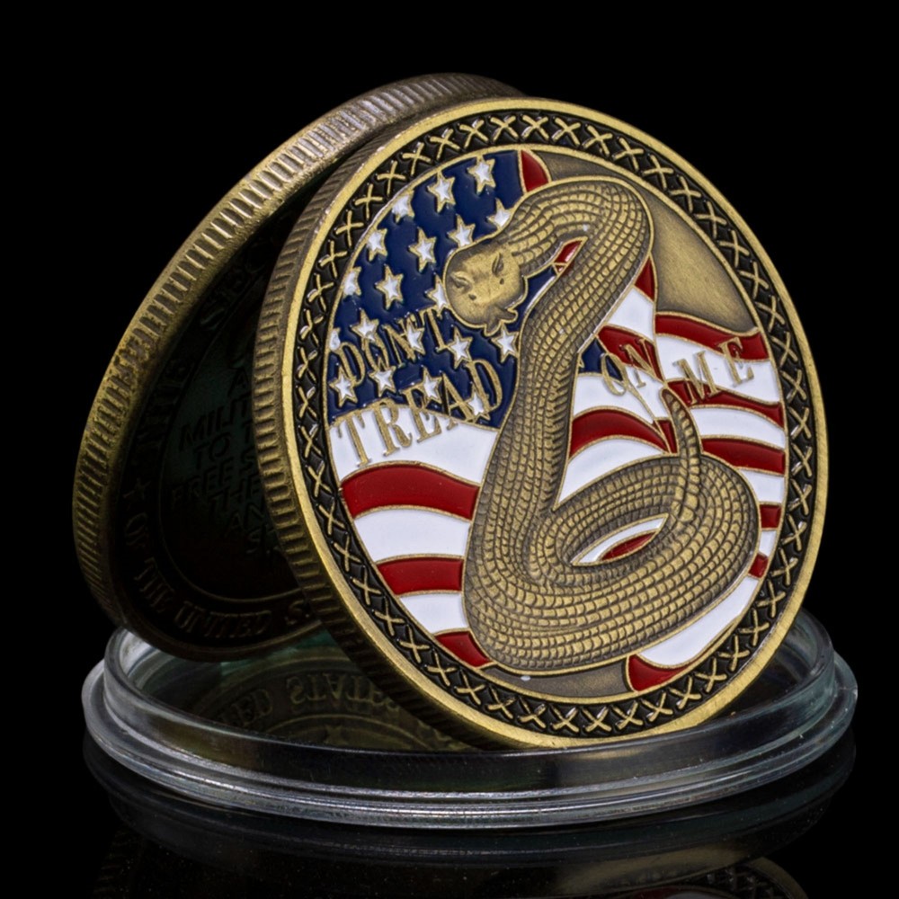Don't Tread on Me 2nd Amendment Challenge Coin