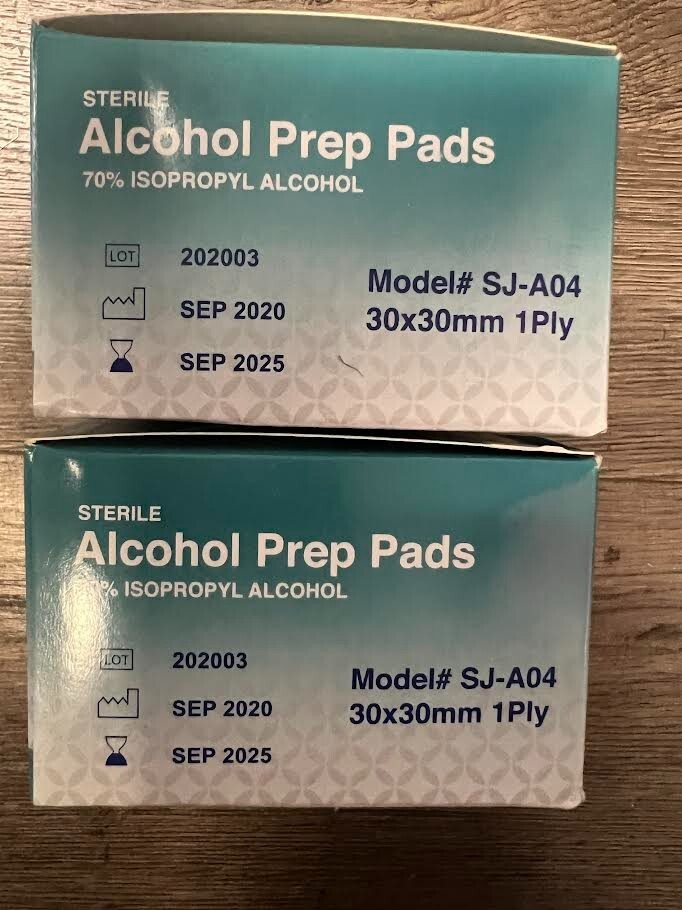 Alcohol Prep Pads 1200 Count(12 Pack)