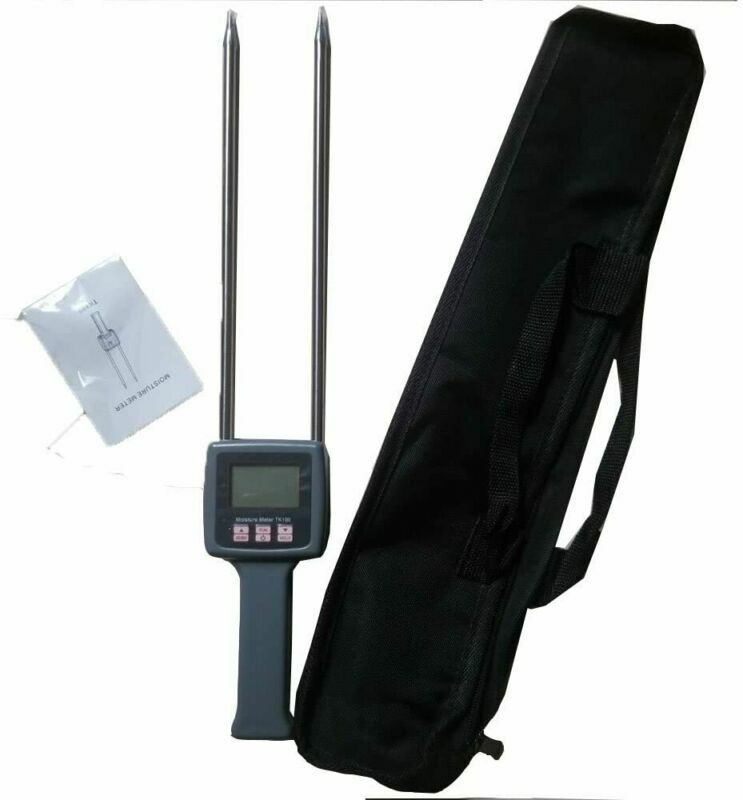 Hay Moisture Meter Humidity Tester Analyzer Straw Moisture Content Testing 0-80%