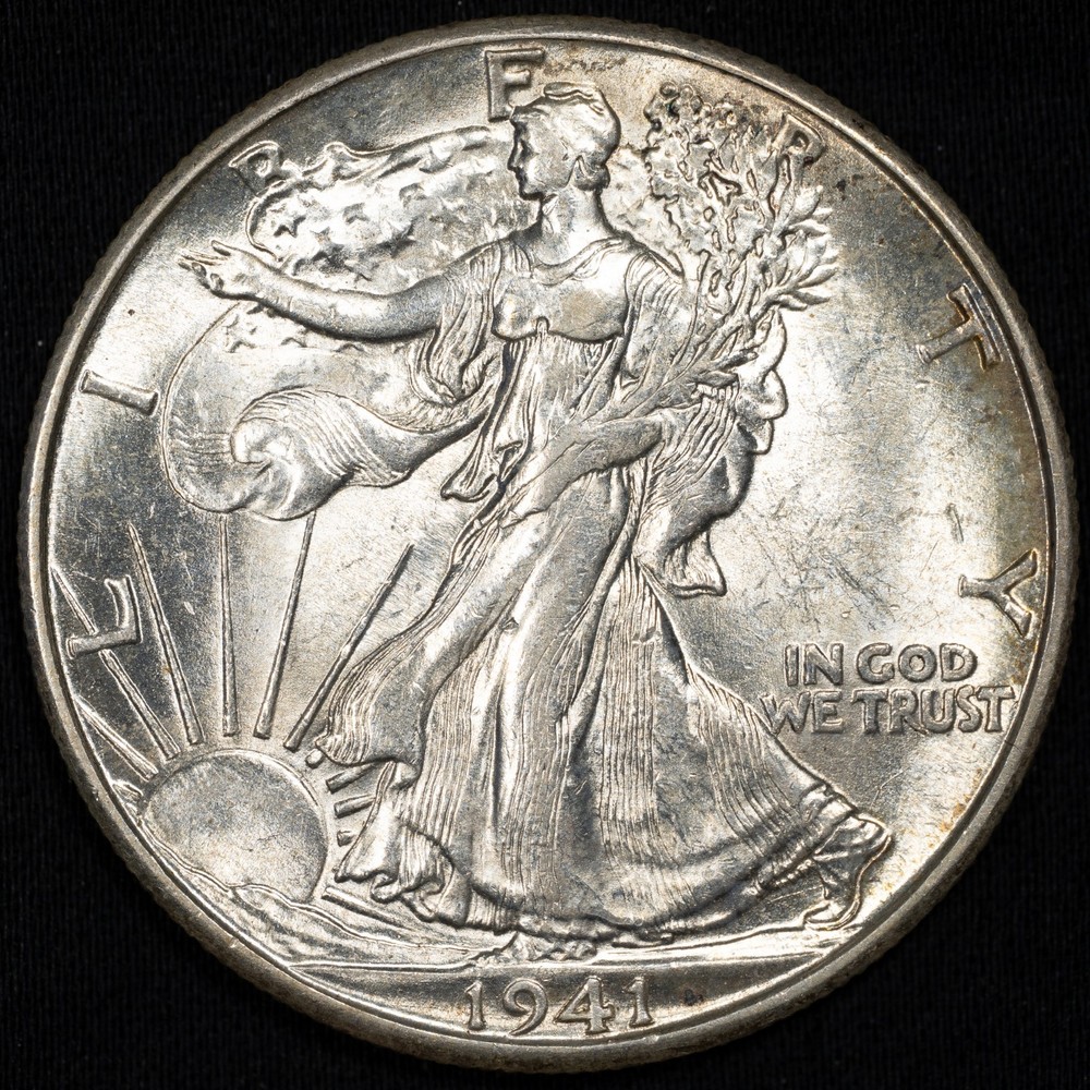 1941-D Walking Liberty Silver Half Dollar Uncirculated BU