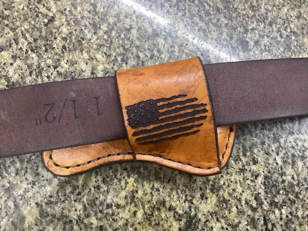 Leather Folding Knife Sheath Horizontal for Trapper Size (Sheath Only)