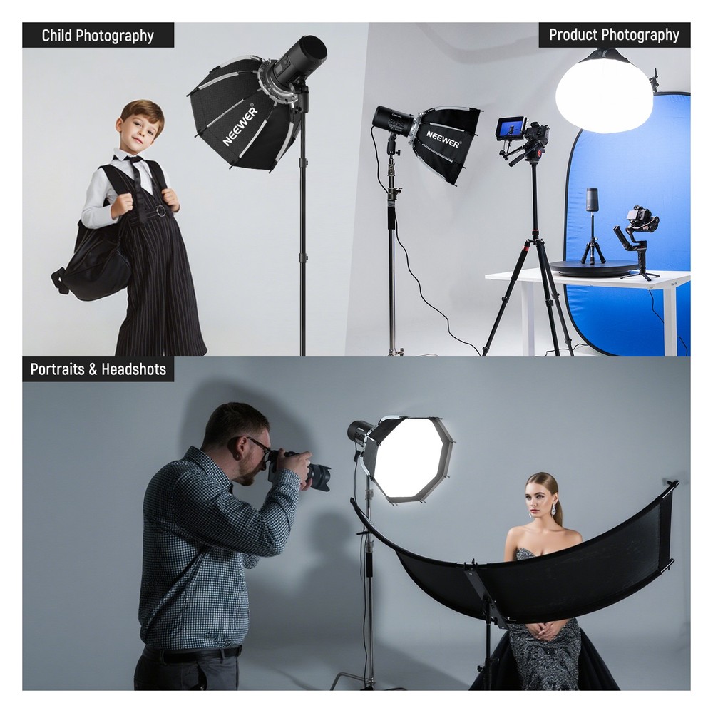 NEEWER NS1PD 17.7" Octagonal Softbox - Bowens Mount w/ Grid