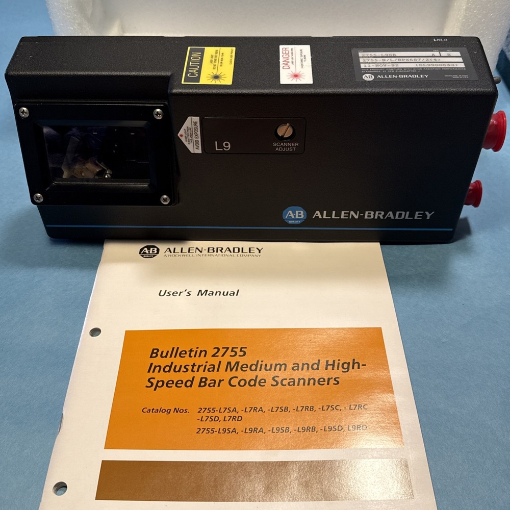 ALLEN BRADLEY B Range Side Scanner  2755-L9SB Industrial High Speed Bar Code
