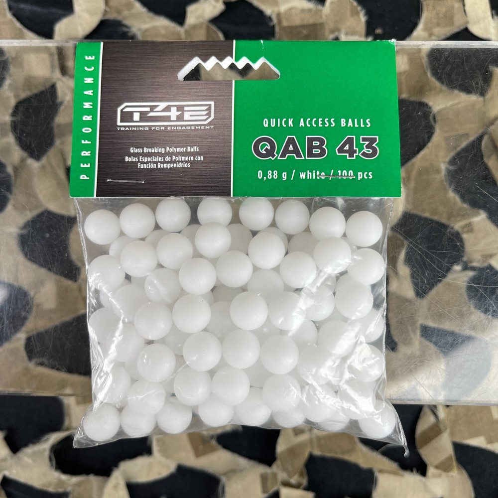 NEW T4E Quick Access Polymer Balls - .43 Caliber - White - 100 Count