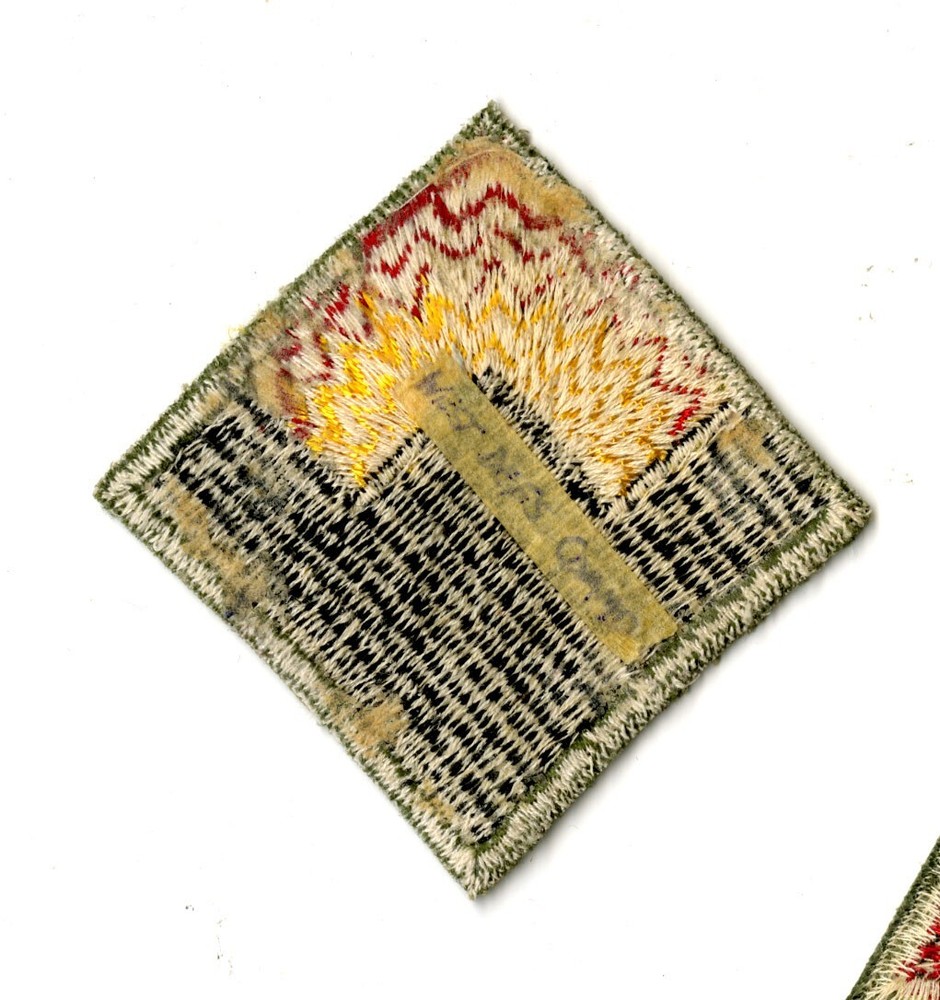 Western Defense Command White Back Patch WWII Original Ripple Weave