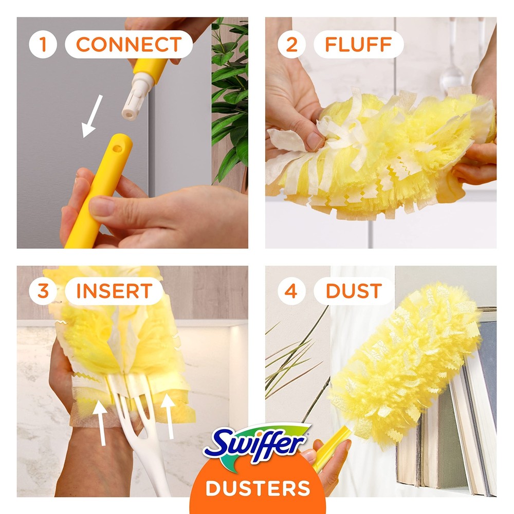 Swiffer Dusters Heavy Duty Pet Multi-Surface Duster Refills for Cleaning, Wit...