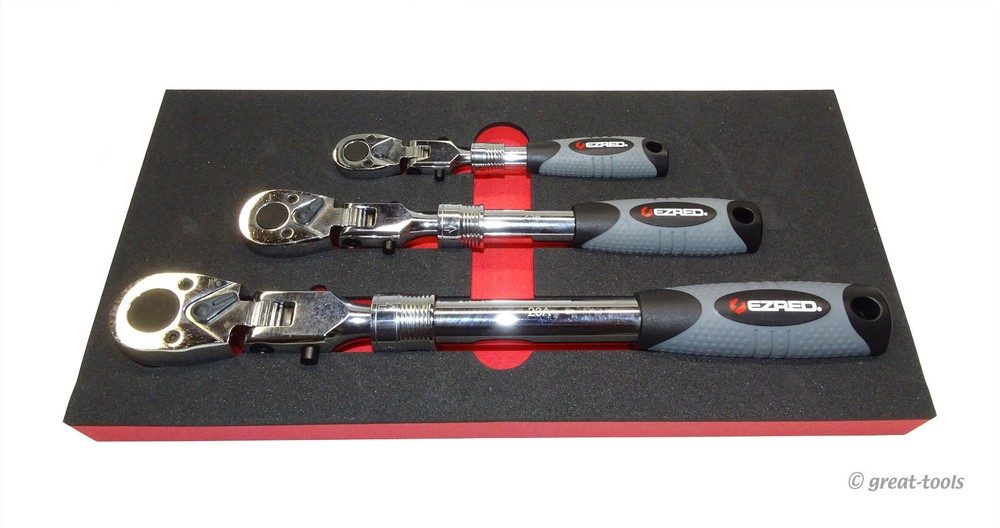 LOCKING FLEX HEAD RATCHET SET – extendable ratchets – automotive hand tools