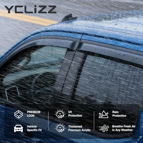 Window Visors Rain Guards Compatible with 2013-2022 Buick Encore (Excludes