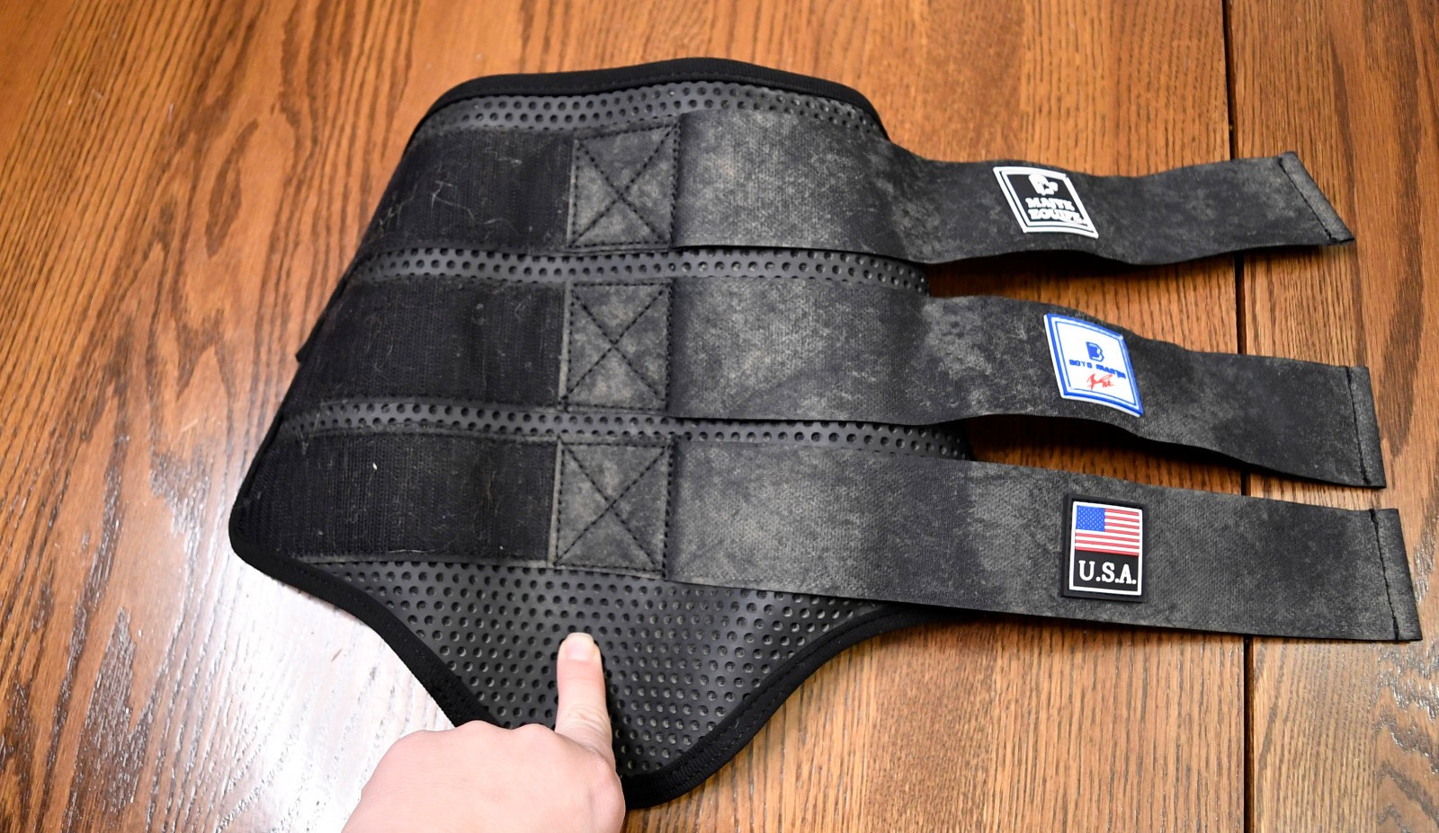 Majyk, XC boots fronts hinds black, Medium cross country eventing Boyd Martin b