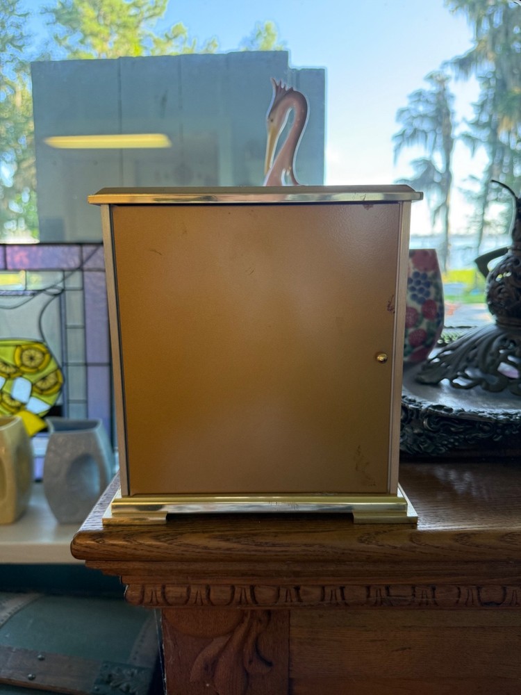 Beautiful Chass World Aviator Brass Airplane Mantel Tabletop Clock EUC