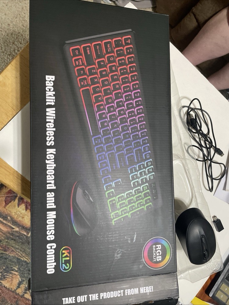RGB Backlit KL2 Wireless Keyboard And Mouse Combo