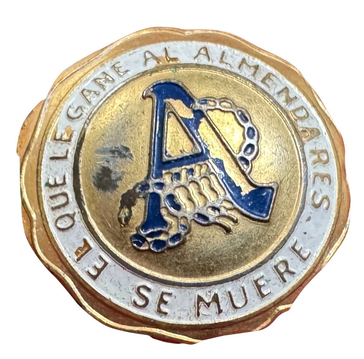 Cuban baseball ALMENDARES Scorpion lapel collar stud screw post enameled pin Box