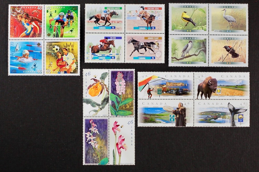 CANADA 1999 collection of 5 different complete sets Mint NH