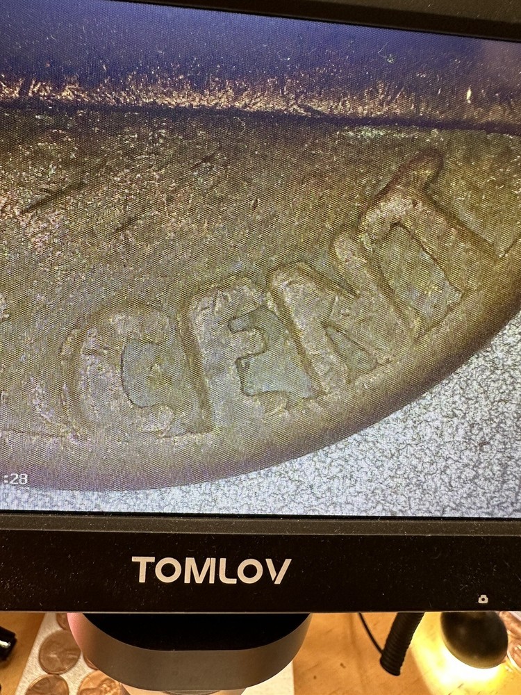 1969 D Penny Planchet Error Doubling In One Cent Error On Date Struck On Grease