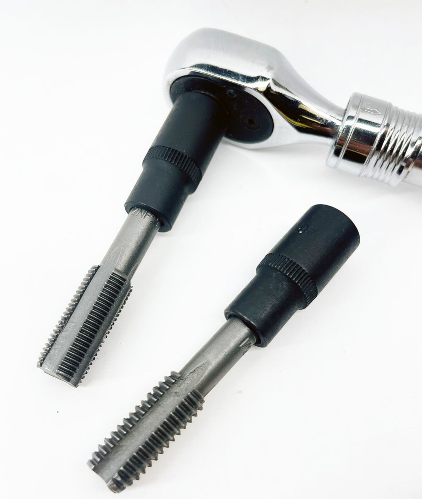 Thread Repair Tap Socket Set Holder Square Sockets 1/4 & 3/8 Dr. Offset Wrenches
