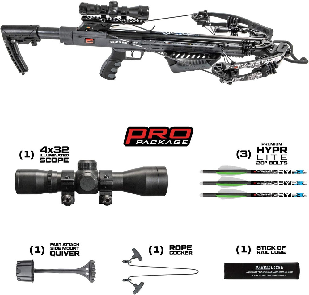 Burner 415 FPS Crossbow Package (Gray Camo)