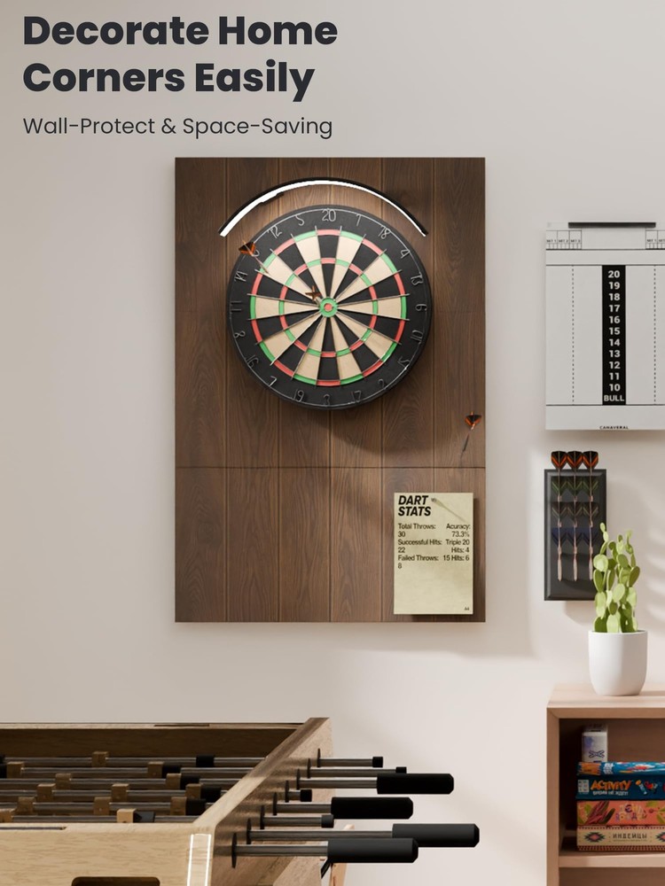 Fluxynara Felt Dart Board Wall Protector Foldable Backboard Square Surround Prot