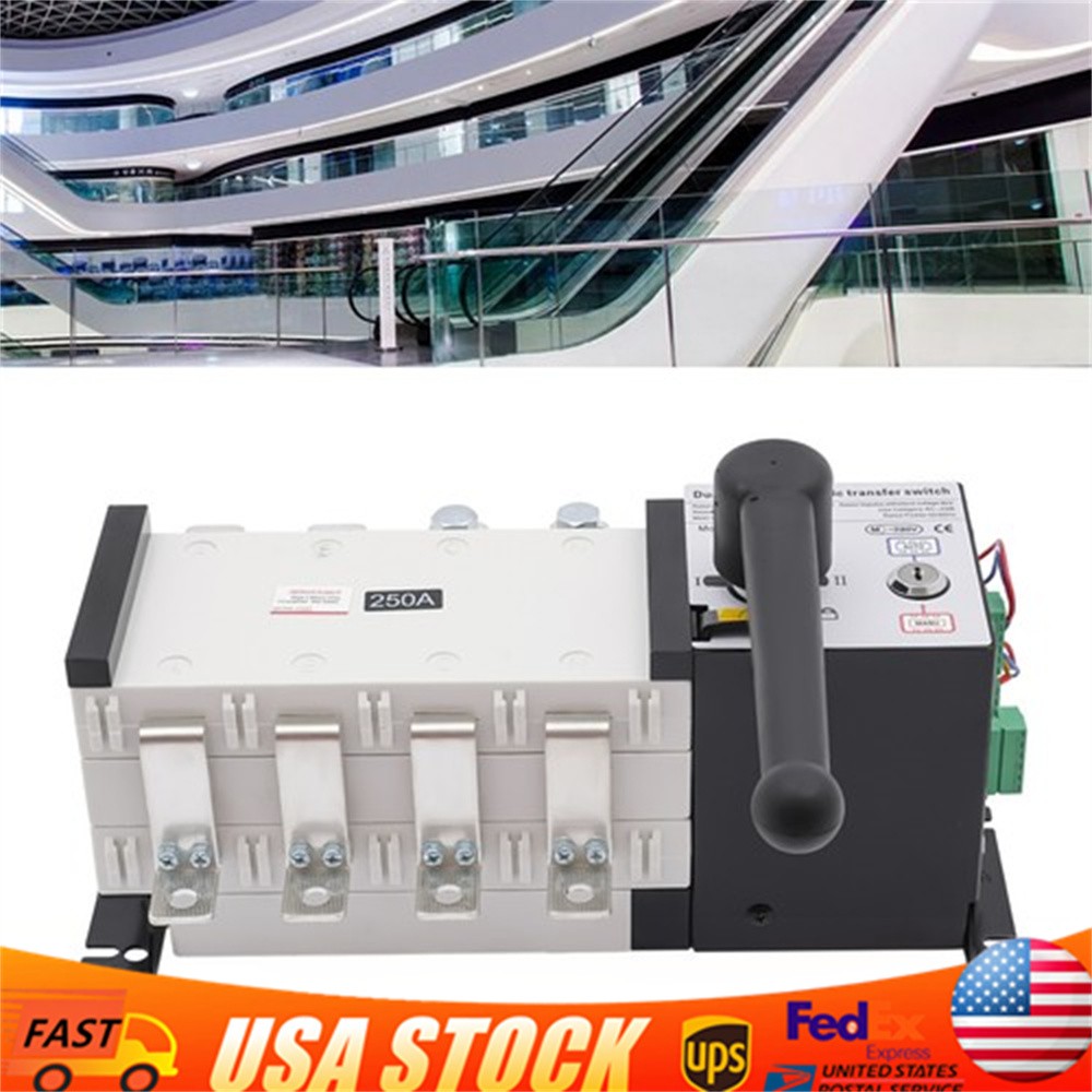 4P 250A Dual Power Automatic Transfer Switch 3 Phase Circuit Breaker Changeover