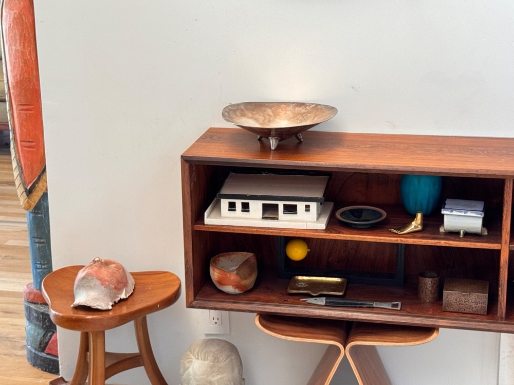 Reed & Barton Prip Diamond Silver Plate Footed Tripod Art Vessel Bowl Vtg Mcm