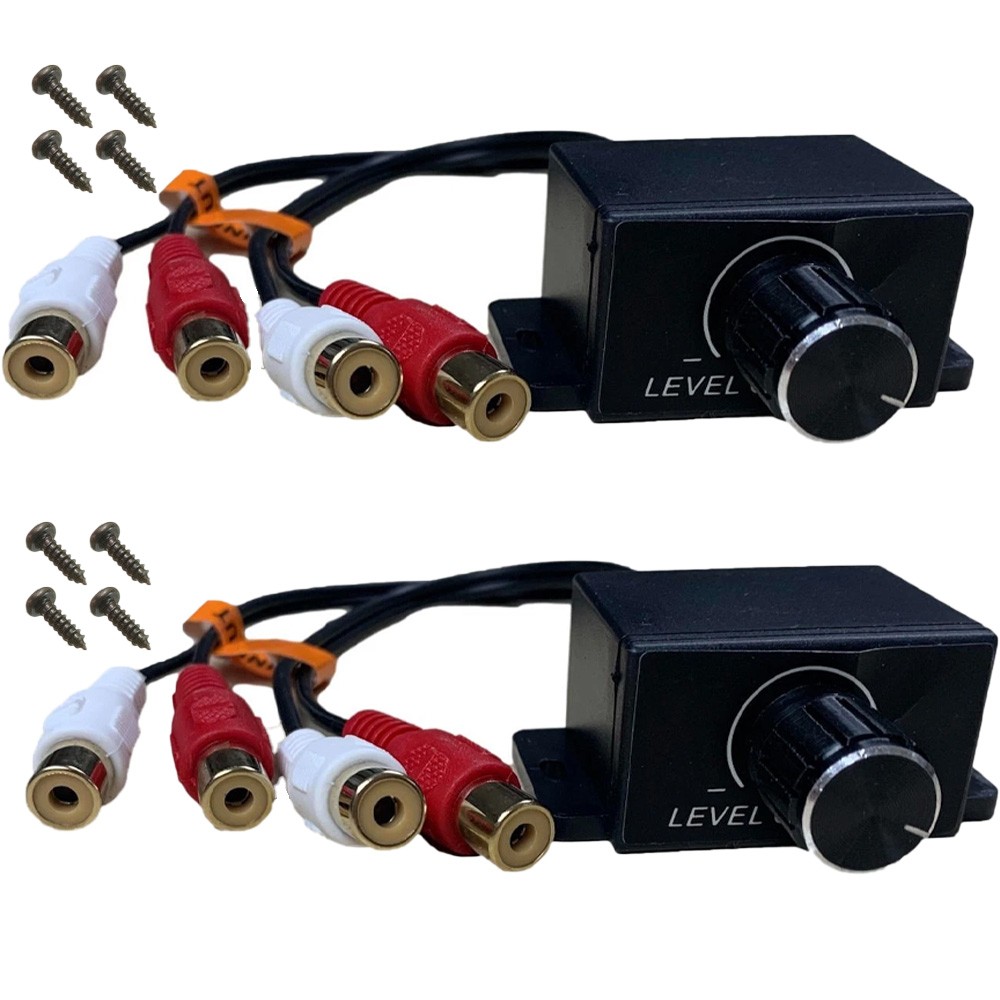 2x Universal Car Audio Amplifier RCA Level Controller Bass Volume Control Knobs