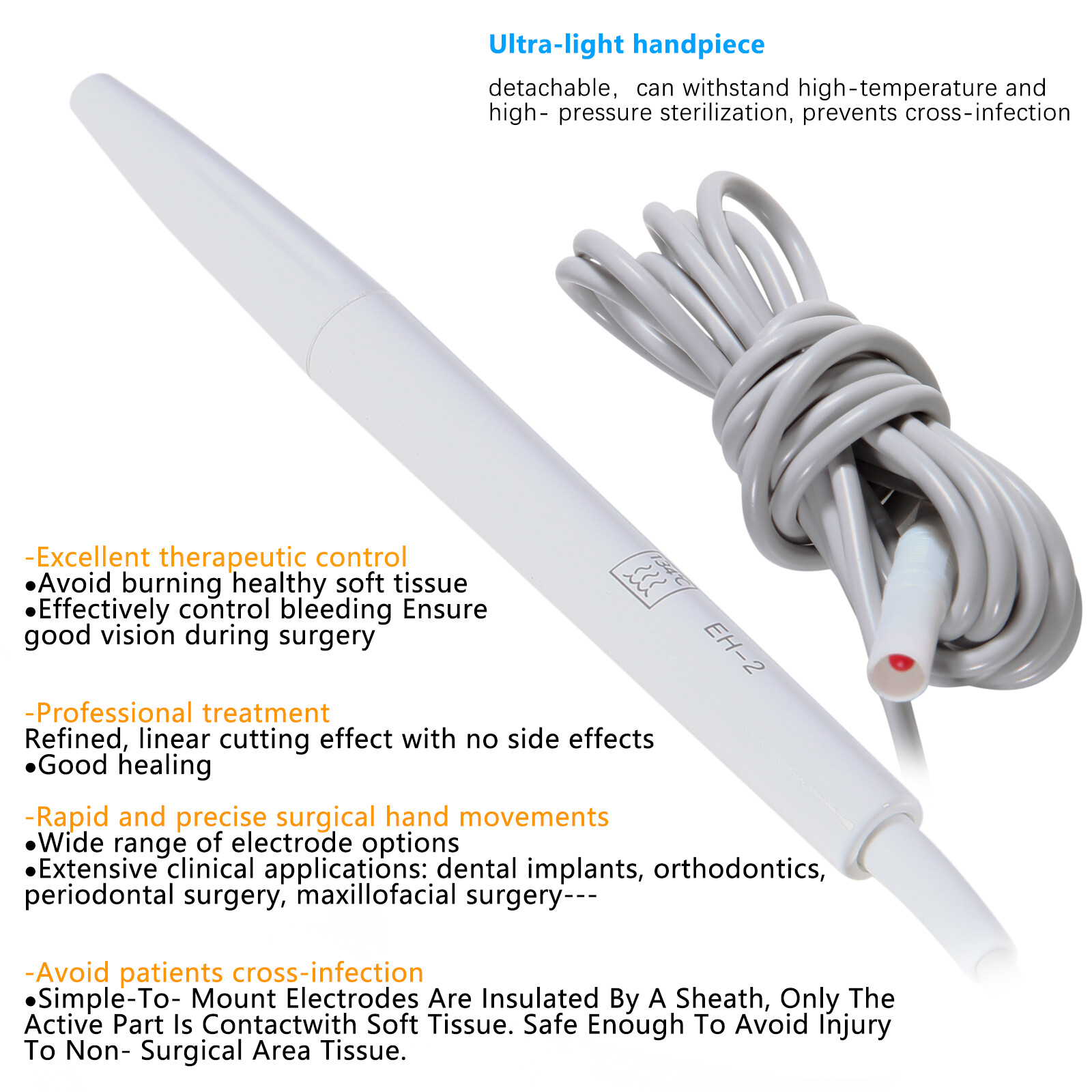 Dental Electro Electrosurgery Unit Machine High Frequency Electric 7pcs Knife US