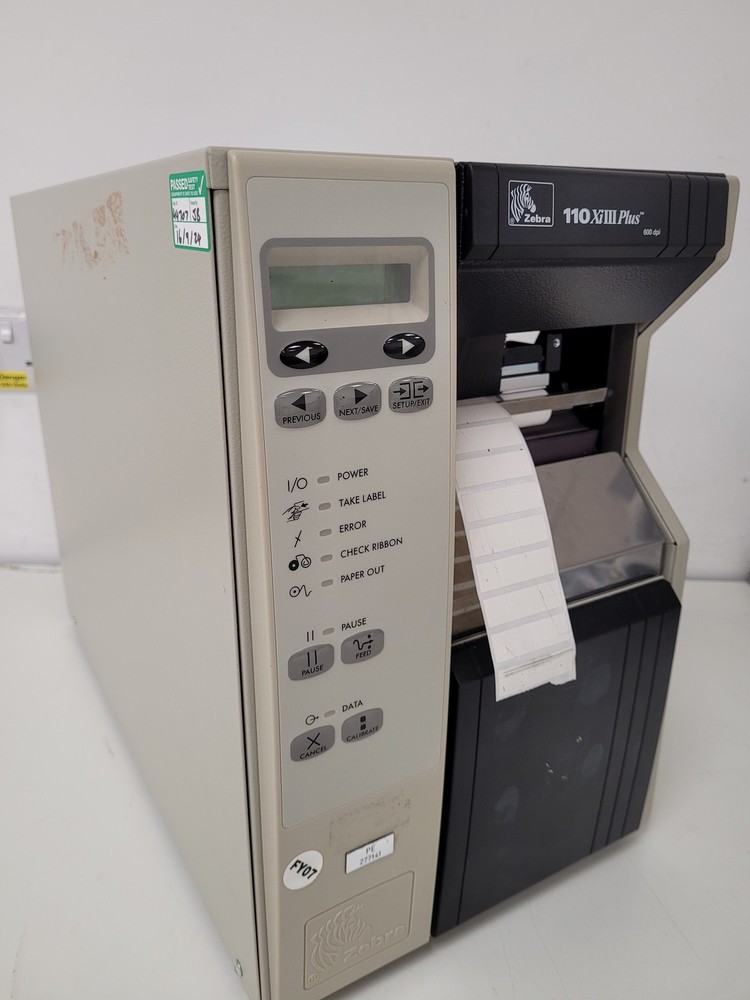 Zebra Model 110 XiIII Plus Thermal Label Printer Lab