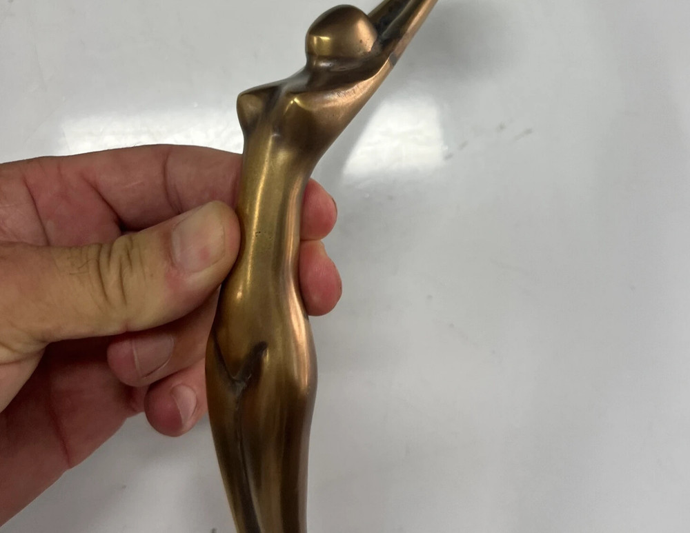 Back to Back Brass cast Stylish DECO 32cm PULL Gym Lady Solid 12 " GRAB handle