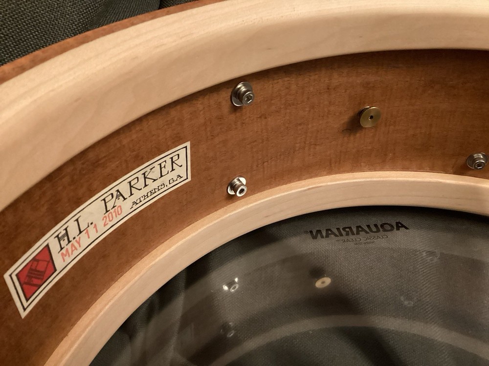 Custom Handmade Snare Drum , Single , One Ply All Mahogany Solid Shell ..16”