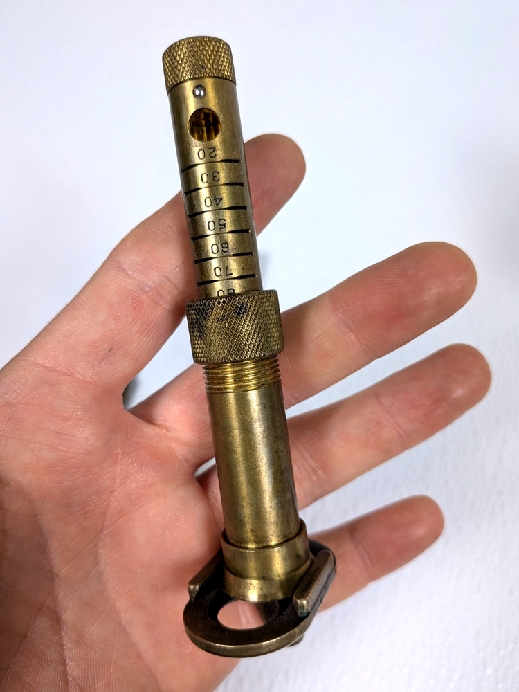 Vintage Brass Adjustable Black Powder Measure Muzzleloader Tools