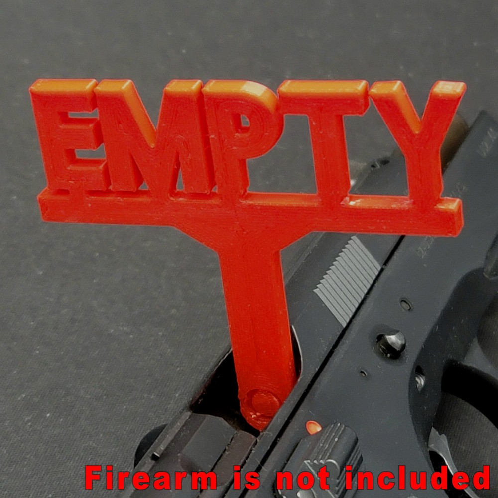 Chamber Empty Flag for Gun Range Safety Airsoft or Firearm (3D Printed)