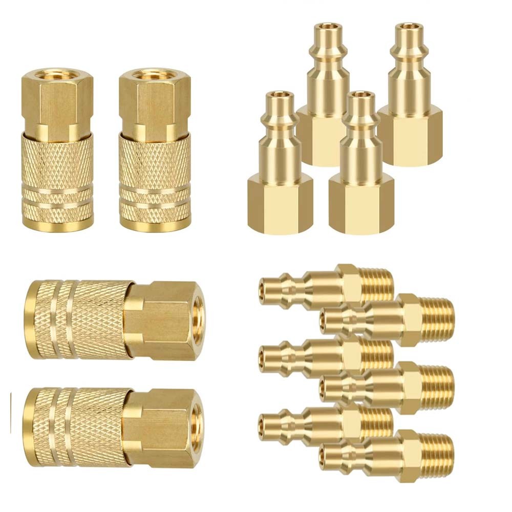 14 Pack 1/4" NPT Quick Connect Air Compressor Fittings - Coupler & Plug Kit
