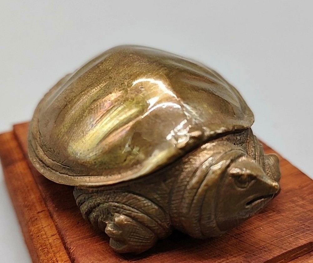 Purple Copper Soft-shelled turtle ornament Solid Artistic handcraft