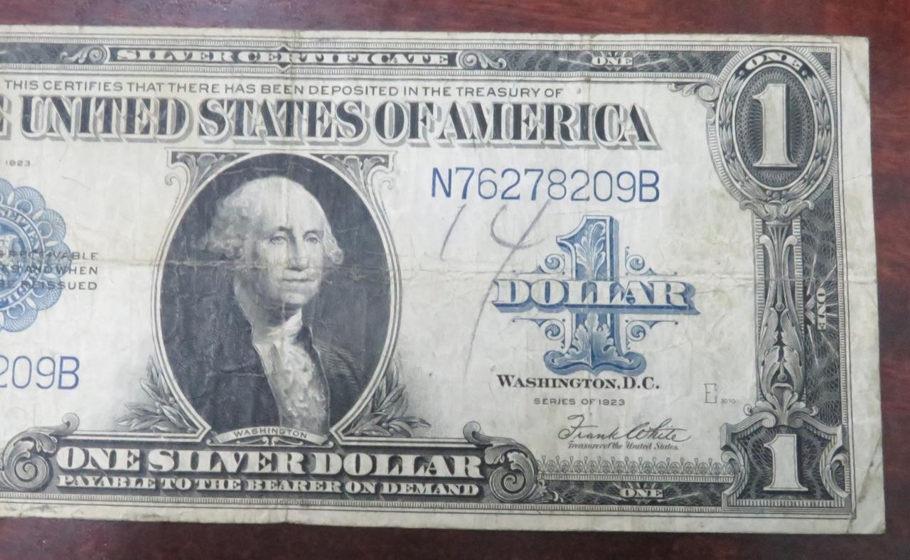 1923 $1 Large Note * Horse Blanket * Silver Certificate * Neat Old Note * 8209