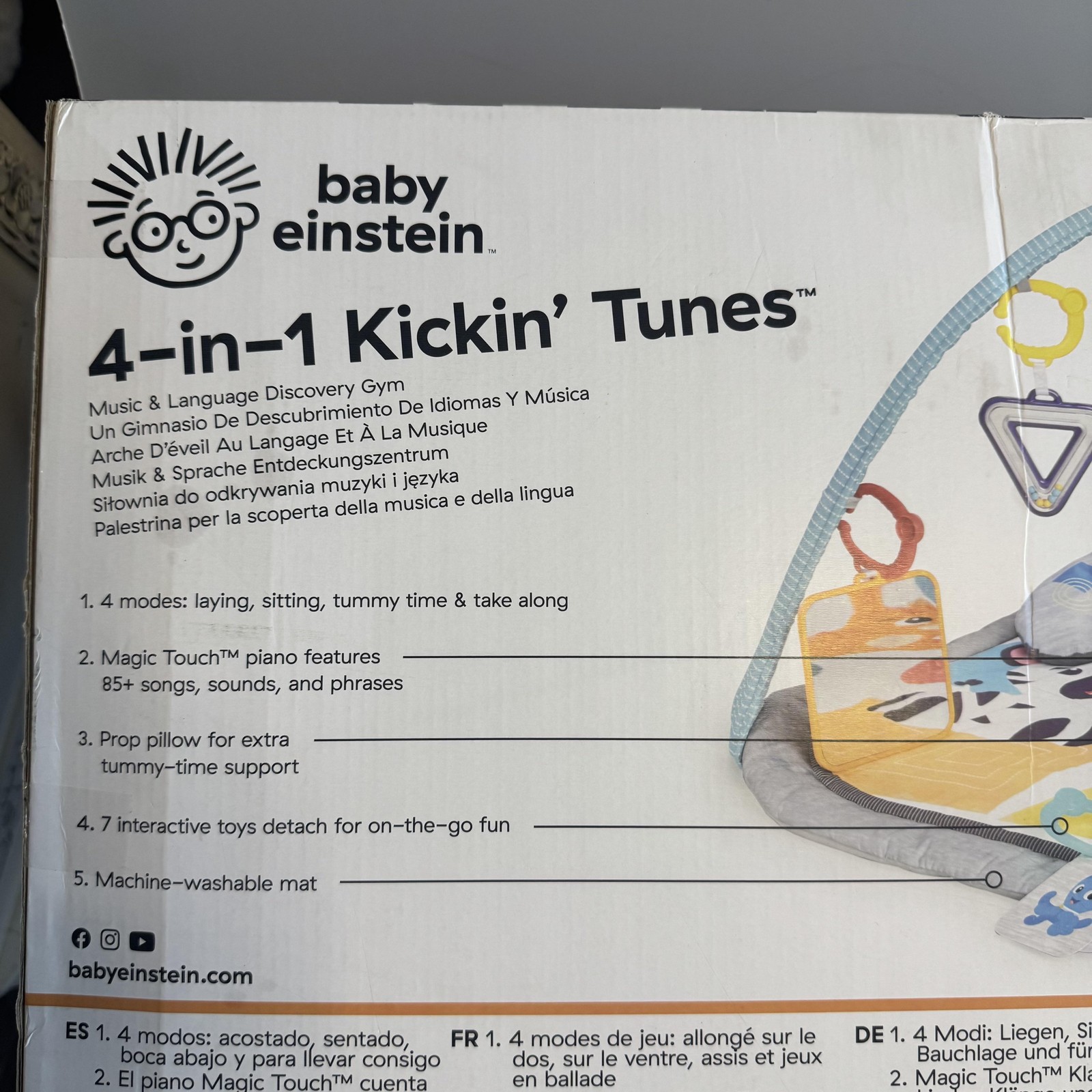 Baby Einstein 4-in-1 Kickin' Tunes Activity Gym Play Mat Piano Multicolor Baby