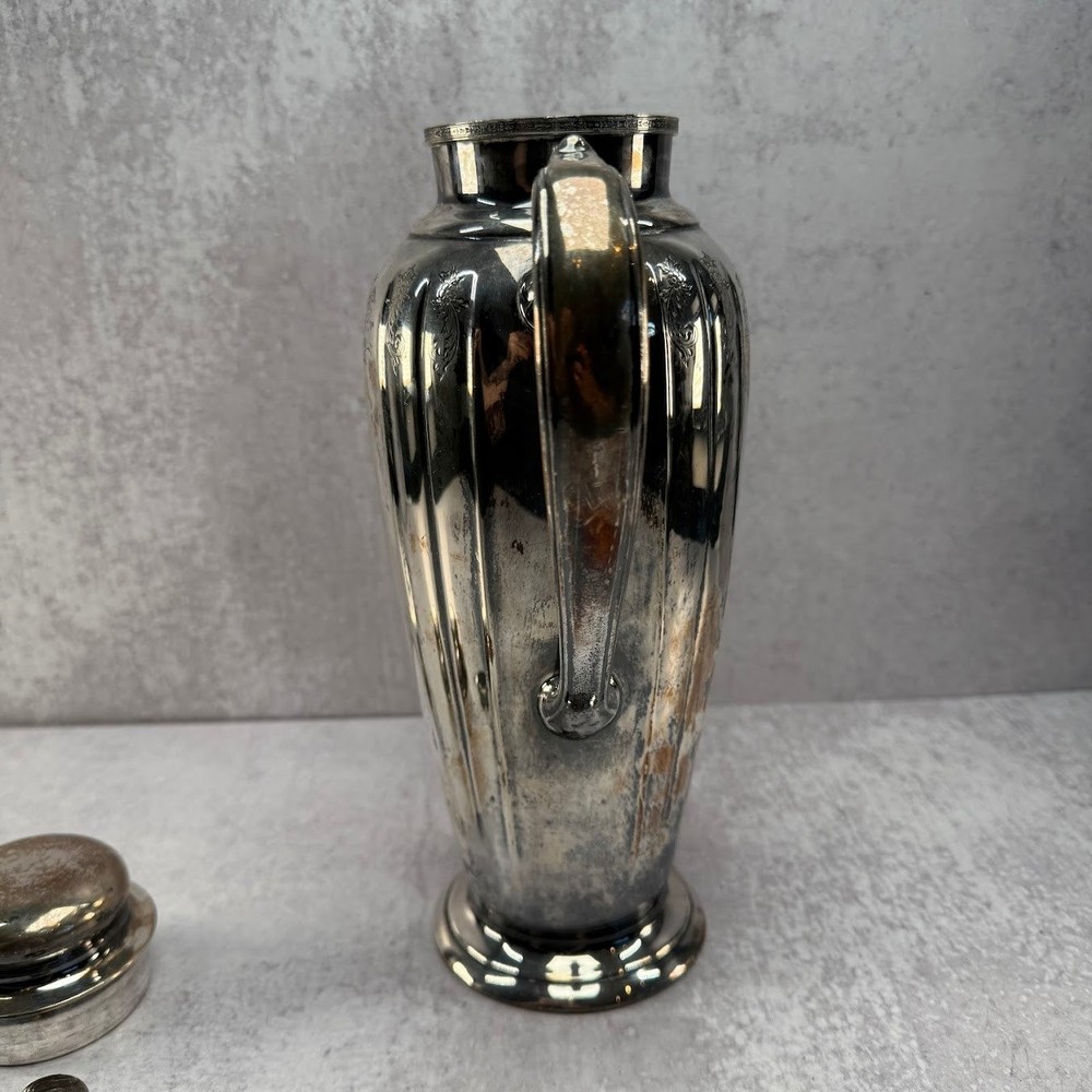 Antique 1883 FB Rogers Silver CO Tea Urn Pot Neiman Marcus Silver-plated 4 Set